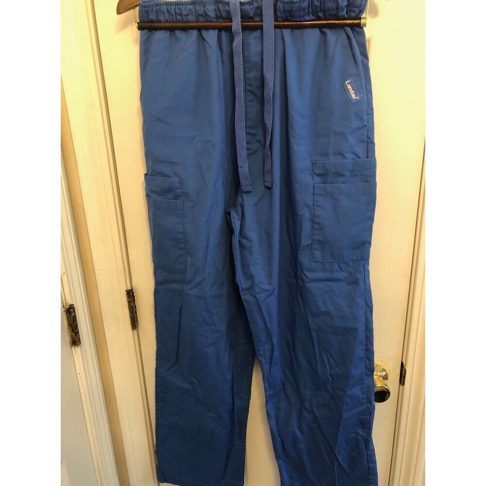 Landau Scrub Pants Large Blue Unisex with‎ Front and Back Pockets
